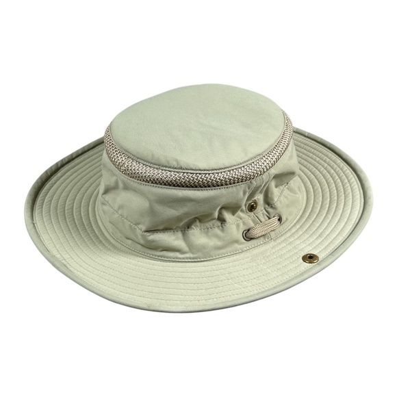 Tilley Airflo LTM3 Nylon Tan Made in Canada Hiking Brim Sun Hat Unisex 7 3/4 - Picture 2 of 13